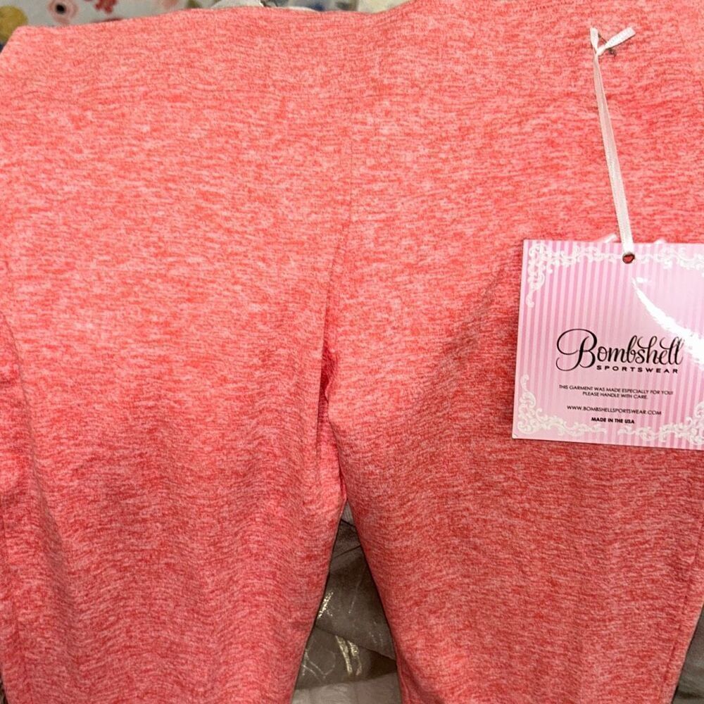 Bombshell sportswear sock leggings nwt orange sz m - Picture 3 of 5